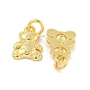 Rack Plating Bear Brass Pendants KK-K341-59G-2