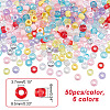  300Pcs 6 Colors Acrylic Beads OACR-NB0001-40-2