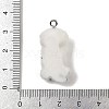 Animal Theme Flocky Opaque Resin Pendants RESI-H042-01P-08-3