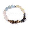 Virgo Guardian Gemstone Stretch Bracelets BJEW-JB11108-08-1