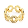 Rack Plating Brass Micro Pave Cubic Zirconia Finger Ring RJEW-C080-01DG-3