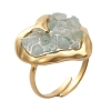 Heart Natural Green Aventurine Finger Rings STAS-Z112-10G-02-4