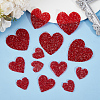 CRASPIRE 4 Styles Heart Hotfix Rhinestone Appliques PATC-CP0001-02B-4