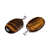 Natural Tiger Eye Pendants G-T138-207F-2