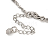 304 Stainless Steel Link Chain Bracelets for Women BJEW-S153-09P-3