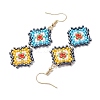 Glass Dangle Earrings EJEW-MZ00260-4