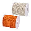 Craftdady 2Rolls 2 Colors Earthy Colored Jute Cord OCOR-CD0001-06-9