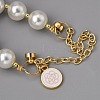 Glass Pearl DIY Keychains AJEW-WH0289-88-2