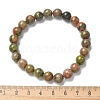 Natural Unakite Bead Stretch Bracelets BJEW-K212-B-006-5