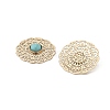 Brass Synthetic Turquoise Cabochons KK-Z088-06G-2