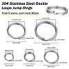 SUNNYCLUE 400pcs 5 Styles 304 Stainless Steel Split Rings STAS-SC0005-95-2