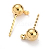 304 Stainless Steel Ball Post Stud Earring Findings STAS-Z035-01G-F-2