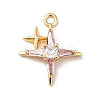 Brass Cubic Zirconia Pendants KK-M233-08G-B-1