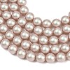 Frosted Glass Pearl Beads Strands GLAA-A044-08A-13-3