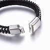 Leather Braided Cord Bracelets BJEW-E345-11B-3