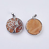 Natural Red Aventurine Pendants G-K234-E09-2