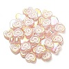 UV Plating Rainbow Iridescent Acrylic Enamel Beads OACR-G012-10-4