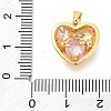 Brass Micro Pave Cubic Zirconia Pendants KK-S049-21G-01-3