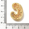 Brass Cubic Zirconia Pendants KK-M295-13G-C-3