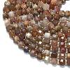 Natural Gold Sunstone Beads Strands G-K389-A51-01-3