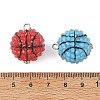 Opaque Alloy Acrylic Pendants PALLOY-JF06019-3
