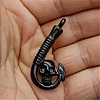 Stainless Steel Skull Fish Hook Urn Ashes Necklaces PW-WGAEC22-01-3