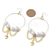 Stainless Steel Acrylic Imitation Pearl Dangle Earrings EJEW-JE05810-4