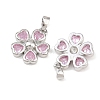 Brass Micro Pave Cubic Zirconia Pendants KK-C248-08P-2