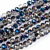 Electroplate Transparent Glass Beads Strands X-EGLA-A034-T4mm-Z01-3