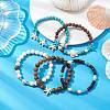 10Pcs 10 Styles Synthetic Turquoise & Coconut & Wood Beaded Stretch Bracelet Sets BJEW-JB10719-2