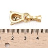 Brass Micro Pave Cubic Zirconia Fold Over Clasps KK-C075-05G-3