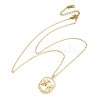 Brass Clear Cubic Zirconia Pendant Necklaces for Women LS-NJEW-B121-01G-04-4