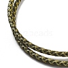 Polyester Cord Braided Necklace Makings MAK-L043-03G-14-2