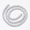 Opaque Solid Color Glass Beads Strands EGLA-A034-P4mm-D15-2