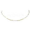 Boho Natural Cultured Freshwater Pearl & Round Seed Beaded Braided Necklaces for Women NJEW-JN06187-01-4