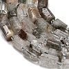 Natural Green Lodolite Quartz/Garden Quartz/Green Phantom Quartz Beads Strands GG-CBAC61B-D02-01-3