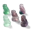 Natural Fluorite Carved Figurines Statues for Home Desktop Decoration DJEW-A015-01A-1