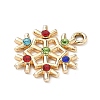 Alloy Rhinestone Pendants PALLOY-P313-01A-G-2