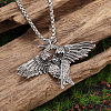 Vintage Alloy Wing Pendant Necklaces for Unisex WG46438-01-5