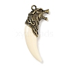 Tibetan Style Alloy Resin Wolf Tooth Pendants FIND-A042-04AB-1