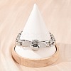 Crown Heart 304 Stainless Steel Links BJEW-D379-18P-5