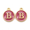Golden Plated Alloy Enamel Charms X-ENAM-S118-08B-1