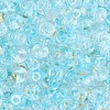 Baking Paint Transparent Glass Beads DGLA-T004-07E-2