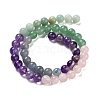 Natural Flower Amazonite & Amethyst & Flower Amazonite & Green Aventurine & Blue Aventurine Beads Strands G-B095-A01-04-4