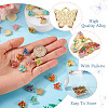 60PCS 10Colors Transparent Acrylic Alloy Charms OACR-TA0001-47-14