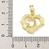 Heart Brass Pendants KK-I714-04G-G-3