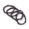 Natural Garnet Bead Stretch Bracelets BJEW-K213-26-1