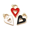 Rack Plating Brass Enamel Pendants KK-B054-05G-1