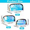 3Pcs 3 Style Laser Portable TPU Transparent Waterpoof Makeup Storage Bag MRMJ-CP0001-16-2