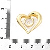 Brass Micro Pave Clear Cubic Zirconia Pendants KK-S510-24G-3